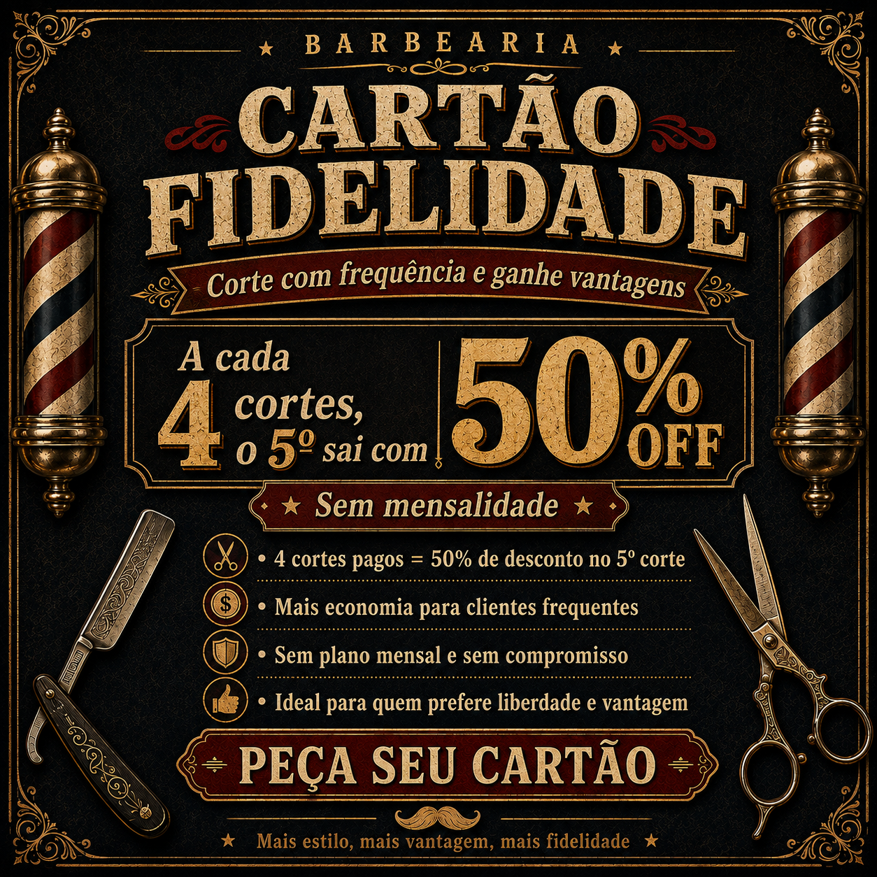 Cartão Fidelidade Higor Barber